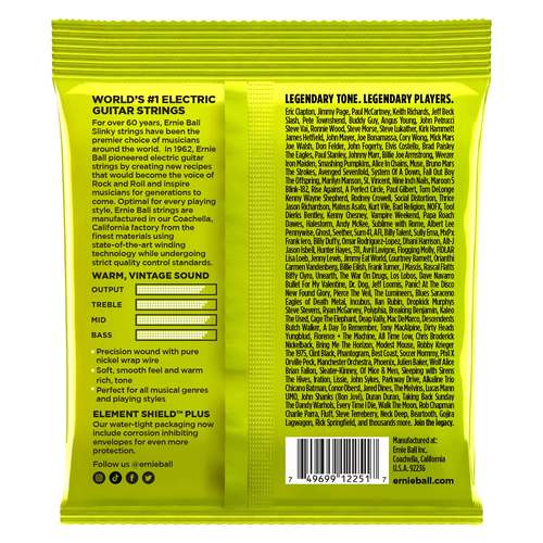 סט מיתרים לגיטרה חשמלית Ernie Ball 2221 Super Slinky Classic Rock N Roll 10-46