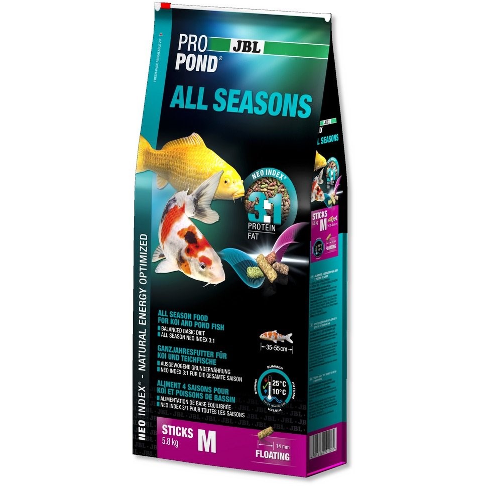 מזון לדגי בריכה וקוי JBL PROPOND ALL SEASONS M 5.8Kg