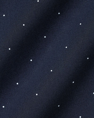 חולצה ללא צורך בגיהוץ גזרת קלאסיק Navy blue spot non-iron stretch print classic fit shirt