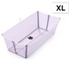 Flexi Bath X-large אמבטיה מתקפלת גדולה לשימוש בבית ובנסיעות עם פקק משנה צבע - לוונדר