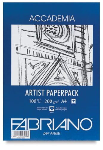 חבילת 100 ניירות A4 לרישום וסקיצות ACADEMIA ARTIST PAPERPACK