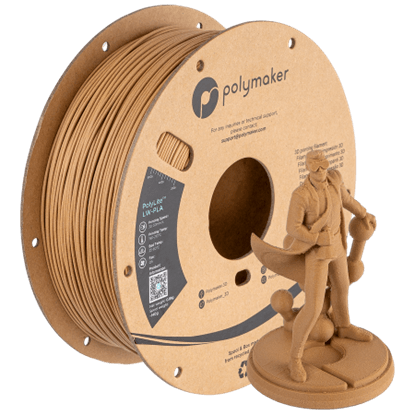 פילמנט מוקצף קל משקל 800 גרם 1.75 מ"מ - חום בהיר - PolyLite™ LW-PLA 800kg