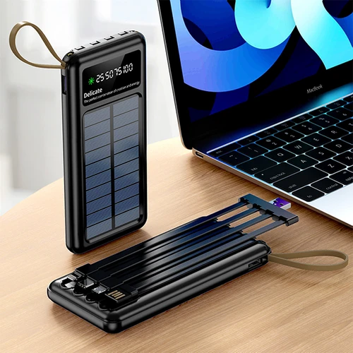 פאוור בנק סוללת גיבוי 10,000mAh כולל טעינה סולארית