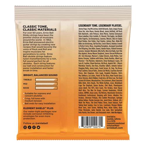 סט מיתרים ליוקלילי סופרן/קונצרט Ernie Ball 2329
