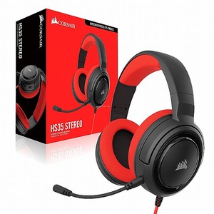 אוזניות גיימינג HS35 STEREO בצבע אדום