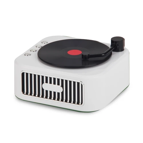 מיני רמקול בלוטוס בעיצוב פטיפון רטרו Retro Speaker - ירוק