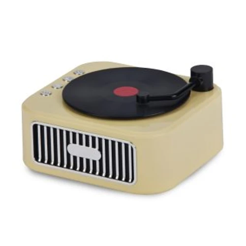 מיני רמקול בלוטוס בעיצוב פטיפון רטרו Retro Speaker - ירוק