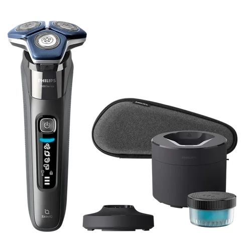 מכונת גילוח Philips Norelco series 7000 Wet & Dry S7887/55 פיליפס עם מתקן שטיפה