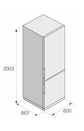 מקרר הפוך דגם RFN232041B אסקו ASKO