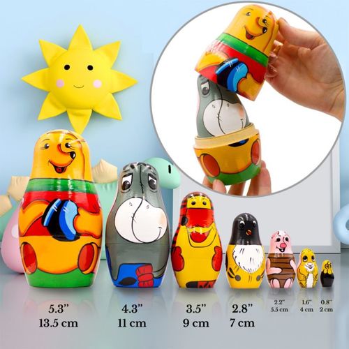 בבושקה מטריושקה פו הדב -ויני פו 7 חלקים 7107