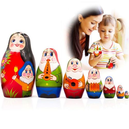 בבושקה מטריושקה 7 חלקים שלגיה ושבעת הגמדים 7111