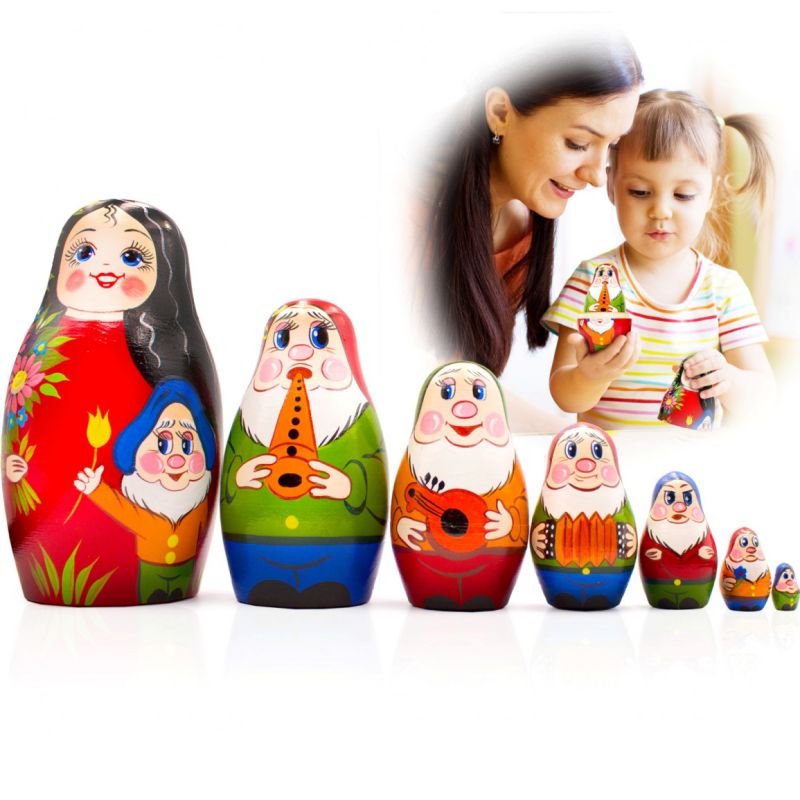 בבושקה מטריושקה 7 חלקים שלגיה ושבעת הגמדים 7111