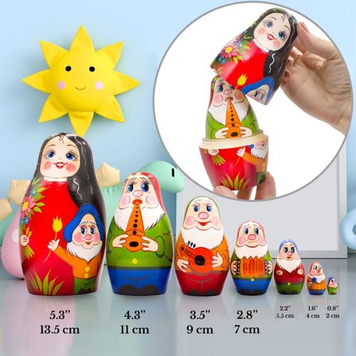 בבושקה מטריושקה 7 חלקים שלגיה ושבעת הגמדים 7111