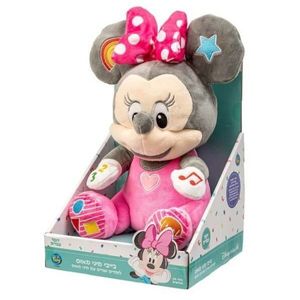 בובה אינטרקטיבית רכה לגיל שנה עם שירים לימוד שפה ועוד - מיני מאוס (דובר עברית)