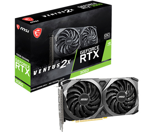 MSI כרטיס מסך VGA GeForce RTX 3060 VENTUS 2X 12G OC DDR6