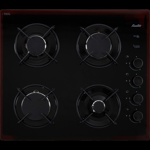 כיריים גז 4 להבות Sauter SHG870B - גימור זכוכית שחורה