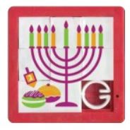 פאזל הזזה קטן - חנוכה
