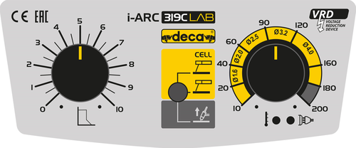 רתכת MMA עם 200 אמפר חד פאזי מתאימה ל-6010 Deca i-ARC 319C