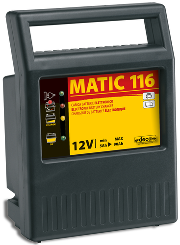 מטען מצברים אוט' 6 אמפר 12V לנפח מצבר Deca MATIC 116 5-90Ah
