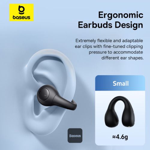 אוזניות אלחוטיות לספורט Baseus AirGo AS01 - צבע שחור
