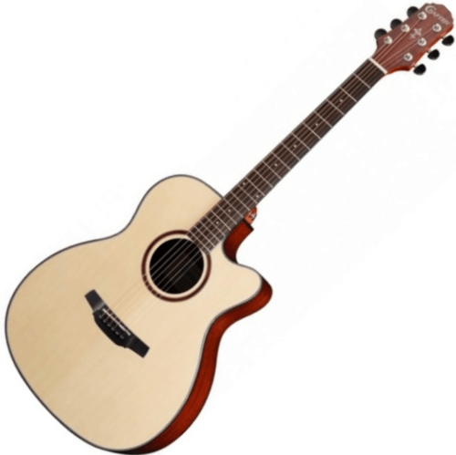 גיטרה אקוסטית ג'אמבו מוגברת HJ-250 CE\N עם Cutaway בצבע טבעי מבית CRAFTER