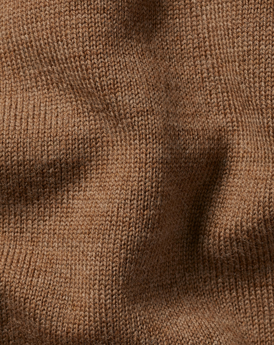 סוודר צמר מרינו-  Merino Crew Neck Jumper - Sand