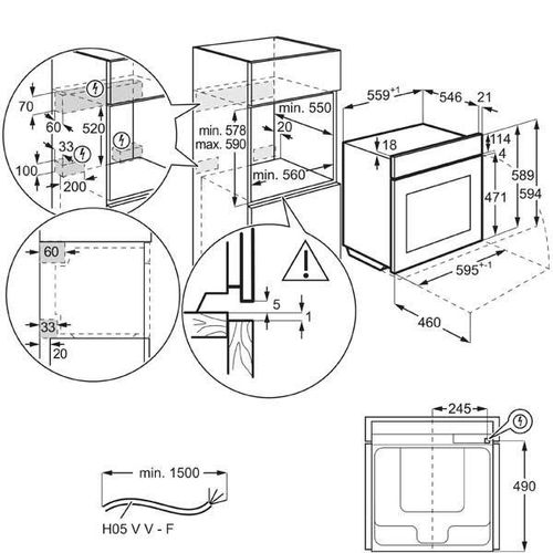 תנור בנוי AEG BPK294733M