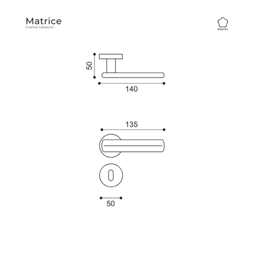 שרטוט טכני ידית Matrice
