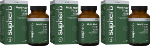 Multi Hair Plus | מולטי אייר פלוס | גברים | מכיל 180 כמוסות | מבצע שלישייה |  סופהרב | SUPHERB