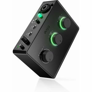 FIFINE SC1 - ממשק הקלטה USB עם ספק כוח 48V / הגברה 50dB, כניסת XLR וכלי נגינה, יציאת אוזניות