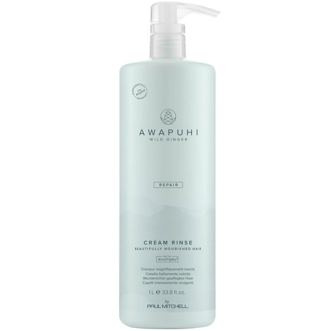 מרכך לשיער AWAPUHI CREAM RINSE להתרת קשרים ושיקום השיער לשיער יבש,פגום וצבוע פול מיטשל 1000 מ"ל