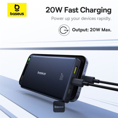 מטען נייד Baseus PicoGo 10000mAh 20W- צבע שחור