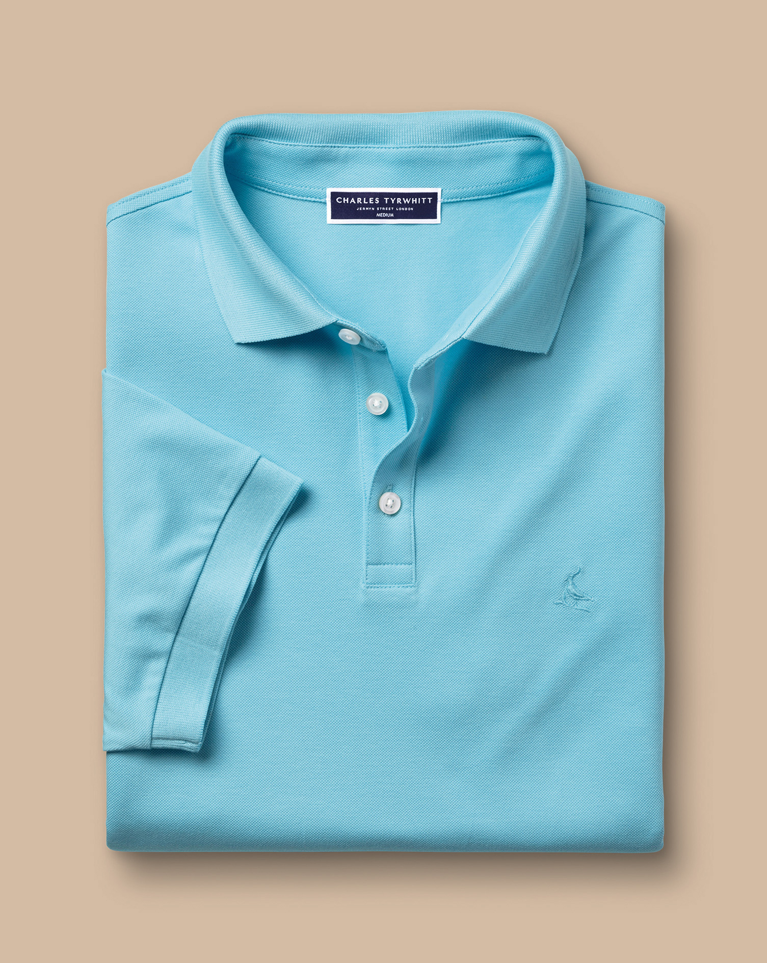 חולצת פולו -Tyrwhitt Pique Polo - Aqua
