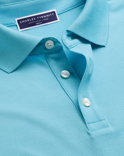 חולצת פולו -Tyrwhitt Pique Polo - Aqua
