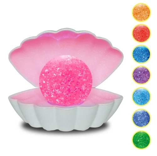 מנורת נצנצים קונכיה RGB לבן/שחור/ורוד/אדום