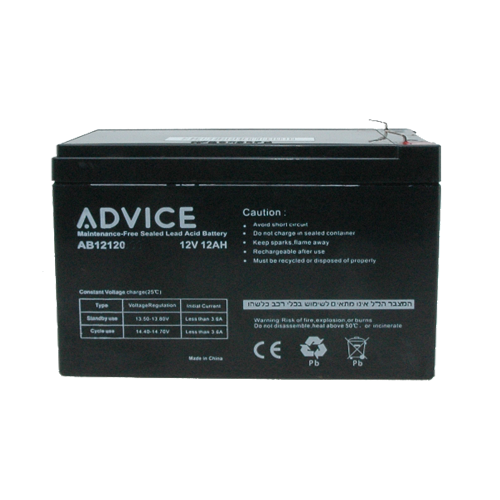 מצבר לאל פסק Advice AB12120 12V-12AH