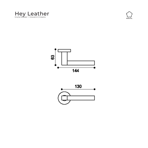 שרטוט טכני ידית HEY LEATHER