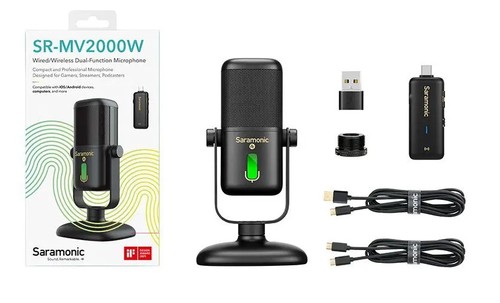 מיקרופון שולחני אלחוטי Saramonic sr-mv2000w usb