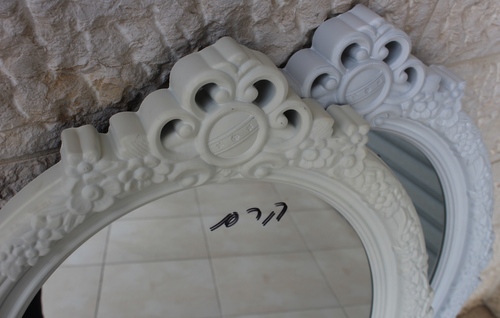מראה אובלי כתר פרחים