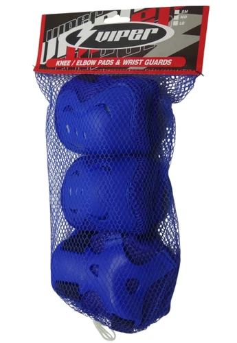 סט מגינים לילדים ידיים, מרפקים, ברכיים דגם Viper - כחול