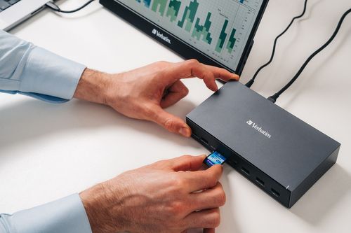 תחנת עגינה VERBATIM USB-C PRO DOCKING STATION 17 PORT ורבטים