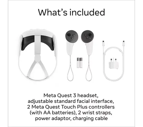 ‏משקפי מציאות מדומה Meta Quest 3 512GB