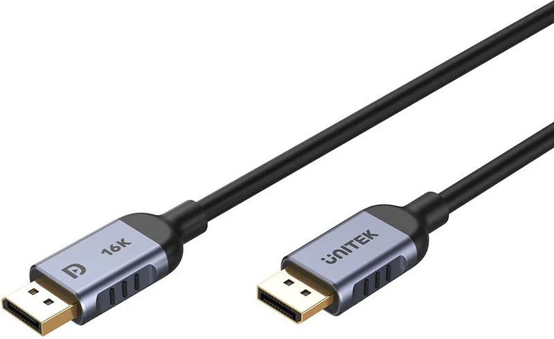 C1626GY01-2M - כבל Displayport ל- Displayport ברזולוציה עד 16K@60Hz 8K@120Hz 4K@240Hz באורך 2 מטר