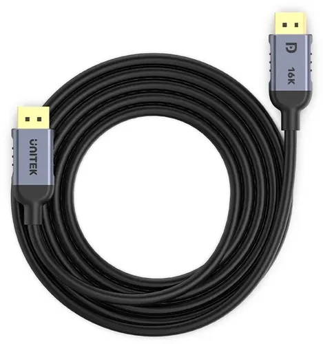 C1626GY01-2M - כבל Displayport ל- Displayport ברזולוציה עד  16K@60Hz 8K@120Hz 4K@240Hz באורך 2 מטר