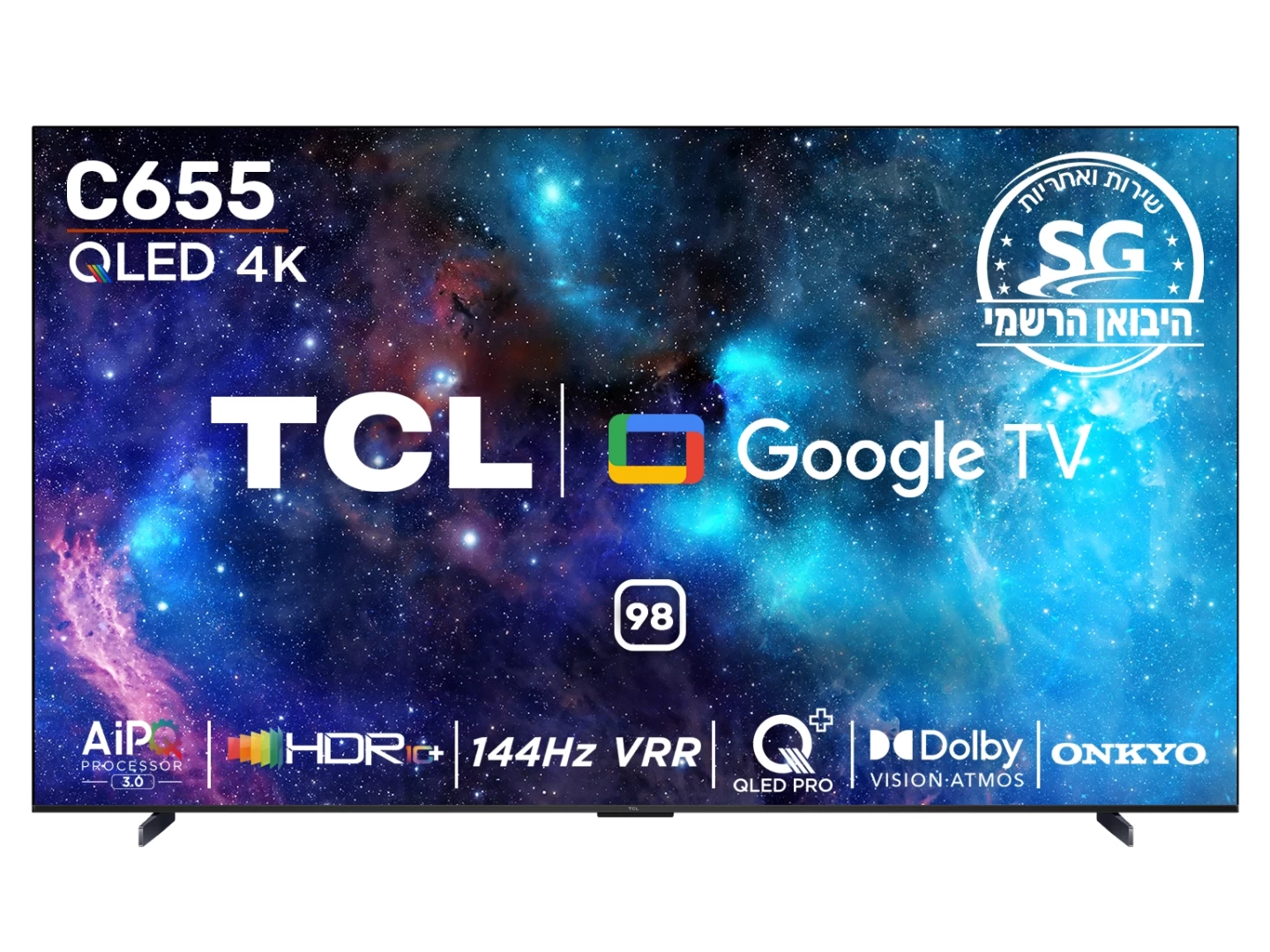 טלוויזיה "QLED 4K 98 טיסיאל דגם 98C655