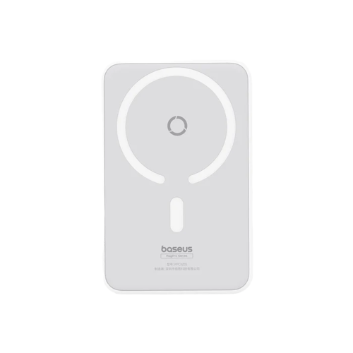 סוללת גיבוי Baseus 5000mAh 20W MagSafe, צבע לבן, שנה אחריות יבואן רשמי 