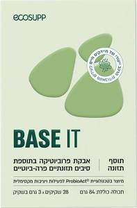BASE IT - אבקת פרוביוטיקה בתוספת סיבים תזונתיים פר 84 גרם