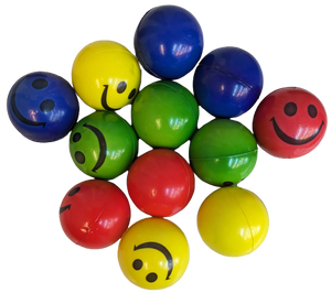 כדור ספוג סמיילי עם ציפוי PU (מגוון צבעים)