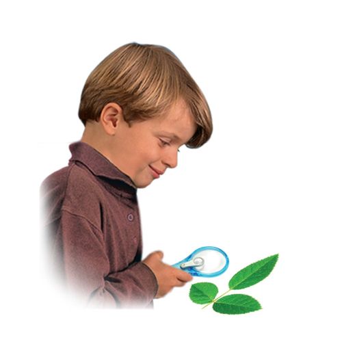 זכוכית מגדלת ומצפן עם 2 עדשות והגדלה עד פי 14