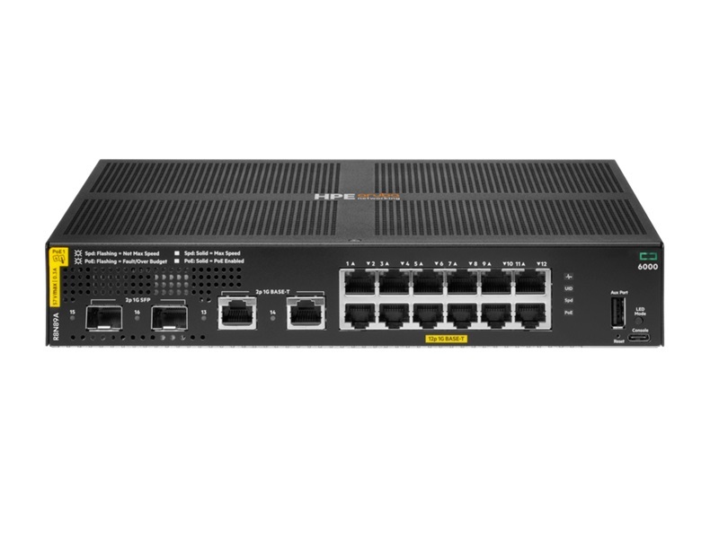 מתג POE מנוהל מלא HPE Aruba 6000 12G POE CL4 2SFP 139W
